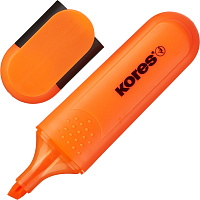 Текстовыделитель Kores Bright Liner Plus оранжевый (толщина линии 0.5-5 мм) фото Текстовыделитель Kores Bright Liner Plus оранжевый (толщина линии 0.5-5 мм)