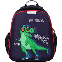 Ранец №1 School Basic Dino Style анатомический синий с двумя отделениями фото Ранец №1 School Basic Dino Style анатомический синий с двумя отделениями