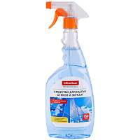 Средство для мытья стекол и зеркал OfficeClean Professional, с нашатырным спиртом, 750мл, с курком фото Средство для мытья стекол и зеркал OfficeClean Professional, с нашатырным спиртом, 750мл, с курком