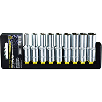 Набор головок торцевых удлиненных Berger SuperLock 1/2 дюйма 8-17 мм 9 штук (BG2030)