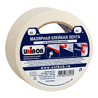 Клейкая лента малярная Unibob легкоудаляемая 48 мм х 40 м фото Клейкая лента малярная Unibob легкоудаляемая 48 мм х 40 м