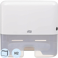 Диспенсер для листовых полотенец Торк (Tork) 552100 Xpress Mini H2 пластиковый белый фото Диспенсер для листовых полотенец Торк (Tork) 552100 Xpress Mini H2 пластиковый белый