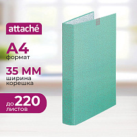 Папка на 2-х кольцах Attache 35 мм зеленая до 220 листов фото Папка на 2-х кольцах Attache 35 мм зеленая до 220 листов
