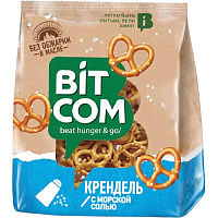 Крендели Bitcom с морской солью 130 г фото Крендели Bitcom с морской солью 130 г