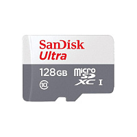 Карта памяти 128 ГБ microSDXC SanDisk Ultra Class 10 UHS-I (SDSQUNR-128G-GN6MN) фото Карта памяти 128 ГБ microSDXC SanDisk Ultra Class 10 UHS-I (SDSQUNR-128G-GN6MN)