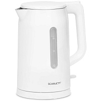 Чайник SCARLETT SC-EK21S31, 1,5 л, 2200 Вт, закрытый нагревательный элемент, двойные стенки, белый фото Чайник SCARLETT SC-EK21S31, 1,5 л, 2200 Вт, закрытый нагревательный элемент, двойные стенки, белый