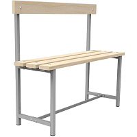 Скамья СТ-2 со спинкой сосна (дерево, металл 1000x395x860 мм)