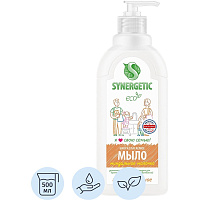 Мыло жидкое Synergetic Миндальное молочко 500 мл фото Мыло жидкое Synergetic Миндальное молочко 500 мл