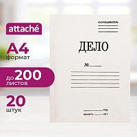 Скоросшиватель картонный Attache Дело № А4 до 200 листов белый (плотность 280 г/кв.м, 20 штук в упаковке) фото Скоросшиватель картонный Attache Дело № А4 до 200 листов белый (плотность 280 г/кв.м, 20 штук в упаковке)