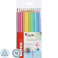 Карандаши цветные Kores Kolores Pastel 12 карандашей 12 цветов трёхгранные (пастельные) фото Карандаши цветные Kores Kolores Pastel 12 карандашей 12 цветов трёхгранные (пастельные)