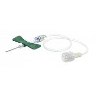 Игла-бабочка Vacuette Safety 21G 0.8х18 мм зеленая катетер 19 см (50 штук в упаковке) фото Игла-бабочка Vacuette Safety 21G 0.8х18 мм зеленая катетер 19 см (50 штук в упаковке)