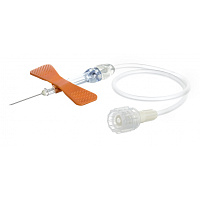 Игла-бабочка Vacuette Safety 25G 0.5х19 мм оранжевая катетер 19 см (50 штук в упаковке) фото Игла-бабочка Vacuette Safety 25G 0.5х19 мм оранжевая катетер 19 см (50 штук в упаковке)
