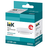 Лампа светодиодная IEK Eco T 10Вт GX53 4000К 900Лм LLE-T80-10-230-40-GX53 фото Лампа светодиодная IEK Eco T 10Вт GX53 4000К 900Лм LLE-T80-10-230-40-GX53