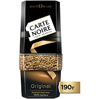 Кофе растворимый сублимированный Carte Noire Original 190 г (стеклянная банка) фото Кофе растворимый сублимированный Carte Noire Original 190 г (стеклянная банка)