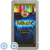 Карандаши цветные Koh-i-Noor Progresso Magic 12 карандашей 12 цветов круглые фото Карандаши цветные Koh-i-Noor Progresso Magic 12 карандашей 12 цветов круглые