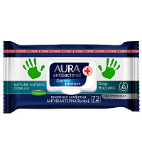 Салфетки влажные Aura Derma Protect, big-pack с крышкой, 15*20см, 72шт., антибакт. с ромашкой фото Салфетки влажные Aura Derma Protect, big-pack с крышкой, 15*20см, 72шт., антибакт. с ромашкой