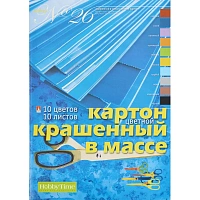 Картон цветной Hobby Time (А4, 10 листов, 10 цветов, немелованный) фото Картон цветной Hobby Time (А4, 10 листов, 10 цветов, немелованный)