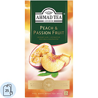 Чай черный Ahmad Tea Peach & Passion Fruit 25 пакетиков (персик, маракуйя) фото Чай черный Ahmad Tea Peach & Passion Fruit 25 пакетиков (персик, маракуйя)