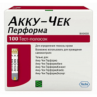 Тест-полоски Accu-Chek Performa № 100 фото Тест-полоски Accu-Chek Performa № 100