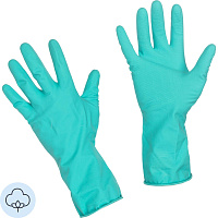 Перчатки латексные Paclan Practi Extra Dry с хлопковым напылением бирюзовые (размер 7, S, 407331) фото Перчатки латексные Paclan Practi Extra Dry с хлопковым напылением бирюзовые (размер 7, S, 407331)
