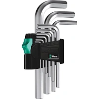 Набор ключей Г-образных 1,5-10 мм 9 предм. WERA Hex-Plus 950/9 SM N 021406