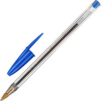 Ручка шариковая неавтоматическая Bic Cristal синяя (толщина линии 0.32 мм, корпус прозрачный) фото Ручка шариковая неавтоматическая Bic Cristal синяя (толщина линии 0.32 мм, корпус прозрачный)