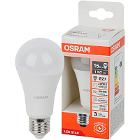 Лампа светодиодная Osram LEDSCLA150 15 Вт E27 A 4000 К 1521 Лм (4058075695412) фото Лампа светодиодная Osram LEDSCLA150 15 Вт E27 A 4000 К 1521 Лм (4058075695412)