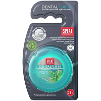 Зубная нить Splat DentalFloss мятная тонкая с волокнами серебра 30 м фото Зубная нить Splat DentalFloss мятная тонкая с волокнами серебра 30 м