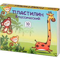Пластилин классический №1 School Джунгли 10 цветов 150 грамм фото Пластилин классический №1 School Джунгли 10 цветов 150 грамм