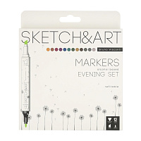 Набор маркеров для скетчинга Sketch&Art Evening set двухсторонние 12 цветов (толщина линии 1-5 мм) фото Набор маркеров для скетчинга Sketch&Art Evening set двухсторонние 12 цветов (толщина линии 1-5 мм)