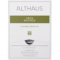 Чай зеленый Althaus Grun Matinee 15 пакетиков фото Чай зеленый Althaus Grun Matinee 15 пакетиков