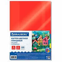 Картон цветной А4 МЕЛОВАННЫЙ, 5 листов, 5 цветов, BRAUBERG, 200х290 мм, 116628 фото Картон цветной А4 МЕЛОВАННЫЙ, 5 листов, 5 цветов, BRAUBERG, 200х290 мм, 116628
