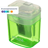 Точилка для карандашей Attache Economy пластиковая с цветным контейнером фото Точилка для карандашей Attache Economy пластиковая с цветным контейнером