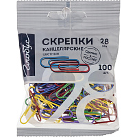 Скрепки канцелярские 28 мм Глобус С28-100ППл металлические с полимерным покрытием (100 штук в упаковке) фото Скрепки канцелярские 28 мм Глобус С28-100ППл металлические с полимерным покрытием (100 штук в упаковке)