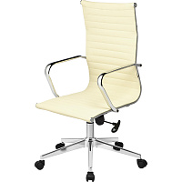 Кресло для руководителя Easy Chair 711 TPU бежевое (искусственная кожа, металл) фото Кресло для руководителя Easy Chair 711 TPU бежевое (искусственная кожа, металл)