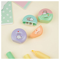 Точилка пластиковая MESHU "Cute kittens", 2 отверстия, ассорти фото Точилка пластиковая MESHU "Cute kittens", 2 отверстия, ассорти