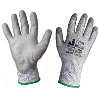 Перчатки Jeta Safety JCP051 для защиты от порезов с полиуретановым покрытием класс защиты 5 (13 класс вязки, размер 8 (М)) фото Перчатки Jeta Safety JCP051 для защиты от порезов с полиуретановым покрытием класс защиты 5 (13 класс вязки, размер 8 (М))