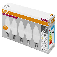 Лампа светодиодная Osram LVCLB60 7SW/830 C 7Вт E14 3000К 560Лм (5 штук в упаковке, 4058075577923) фото Лампа светодиодная Osram LVCLB60 7SW/830 C 7Вт E14 3000К 560Лм (5 штук в упаковке, 4058075577923)