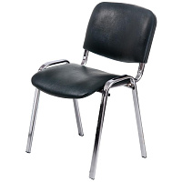 Стул офисный Easy Chair Изо черный (искусственная кожа, металл хромированный) фото Стул офисный Easy Chair Изо черный (искусственная кожа, металл хромированный)