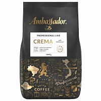 Кофе в зернах AMBASSADOR "Crema" 1 кг фото Кофе в зернах AMBASSADOR "Crema" 1 кг
