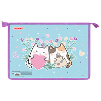 Папка для тетрадей ПИФАГОР А4, 1 отделение, картон/пластик, на молнии, "Cat friends", 272127 фото Папка для тетрадей ПИФАГОР А4, 1 отделение, картон/пластик, на молнии, "Cat friends", 272127