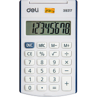 Калькулятор карманный Deli 39217 8-разрядный синий 102x61x11 мм фото Калькулятор карманный Deli 39217 8-разрядный синий 102x61x11 мм