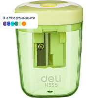 Точилка для карандашей Deli Comiko пластиковая с контейнером фото Точилка для карандашей Deli Comiko пластиковая с контейнером