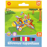 Карандаши цветные №1 School Шустрики (Комус Класс) 24 карандаша 24 цвета шестигранные (укороченные) фото Карандаши цветные №1 School Шустрики (Комус Класс) 24 карандаша 24 цвета шестигранные (укороченные)