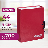 Папка архивная на 2-х завязках Attache А4 70 мм бумвинил до 700 листов красная складная фото Папка архивная на 2-х завязках Attache А4 70 мм бумвинил до 700 листов красная складная
