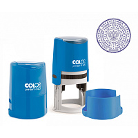 Оснастка для печати круглая Colop Cover R45 45 мм с крышкой синяя фото Оснастка для печати круглая Colop Cover R45 45 мм с крышкой синяя