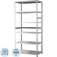 Стеллаж металлический Практик MS (6 полок, 1000x600x2000 мм)