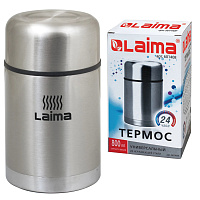Термос LAIMA универсальный с широким горлом, 0,8 л, нержавеющая сталь, 601408 фото Термос LAIMA универсальный с широким горлом, 0,8 л, нержавеющая сталь, 601408