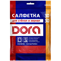 Салфетка хозяйственная Dora микрофибра 30х30 см 200 г/кв.м красная фото Салфетка хозяйственная Dora микрофибра 30х30 см 200 г/кв.м красная
