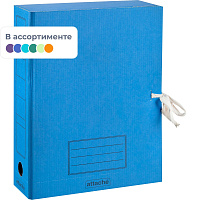 Короб архивный на 2-х завязках Attache А4 75 мм гофрокартон до 750 листов фото Короб архивный на 2-х завязках Attache А4 75 мм гофрокартон до 750 листов